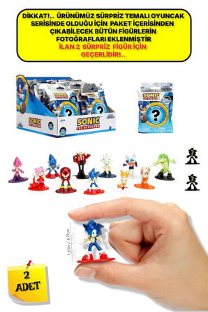 2 ADET Sonic Metal Sürpriz Paket - 2 ADET 4,19 CM - SADECE 2 FİGÜR GÖNDERİLİYOR LÜTFEN DİKKAT!...