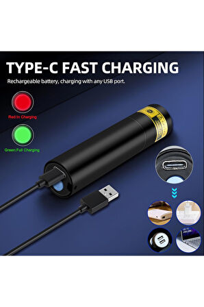 Mini LED UV Mor Işık El Feneri USB Şarjlı Parazit Akar Toz Gösteren Oje Kurutucu Para Kontol Cihazı
