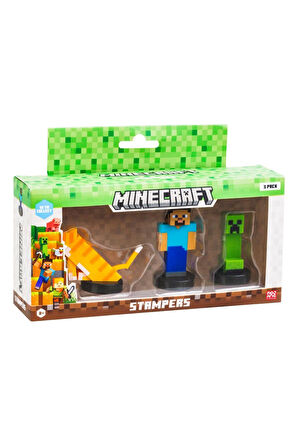 Minecraft 3D Figür Stamper 3'lü Set - MODEL 1