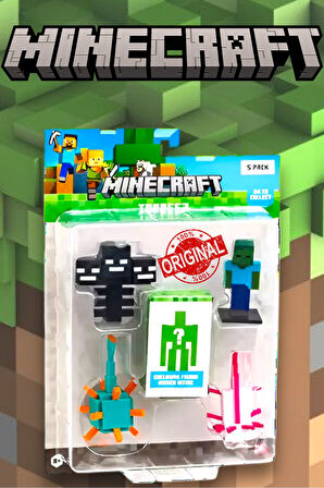 Minecraft 3D Figür Toppeez 5'li Set - MODEL 4