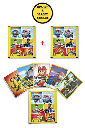 Sarı Seri Panini Paw Patrol Sticker Çıkartma - 2 Paket ( 10 Adet Sticker )
