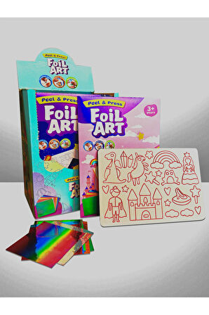 FOILART Peel & Press Yapışkanlı Renkli Basklı Folyo Sanatı 1 li Masal Temalı Set