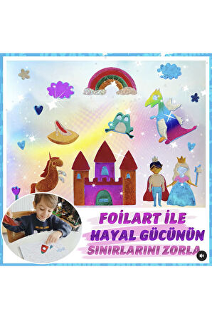 FOILART Peel & Press Yapışkanlı Renkli Basklı Folyo Sanatı 1 li Masal Temalı Set