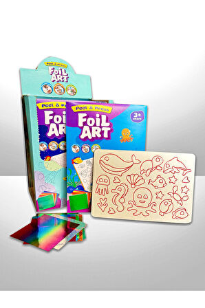 FOILART Peel & Press Yapışkanlı Renkli Basklı Folyo Sanatı 1 li Okyanus Temalı Set