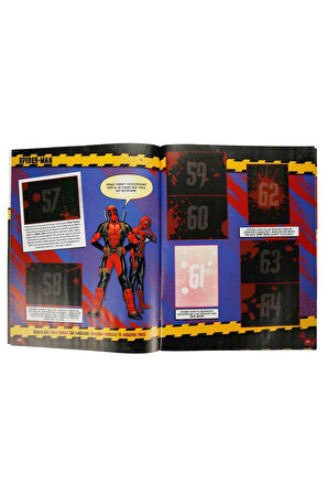 Marvel Deadpool Çıkartma Albümü + Özel Mini Çizgi Roman | Panini Lisanslı Ürün ( 8 STICKER 2 KART)