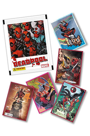 25 PAKET - Marvel Deadpool Çıkartma Paketi | Panini Lisanslı Ürün ( 125 STICKER )
