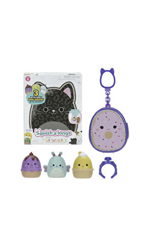 Squish - a - longs Mini Squish Sürpriz Figür Seti – Anahtarlık Yüzük & 3 Mini Karakterli Oyun Kutusu