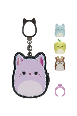 Squish - a - longs Mini Squish Sürpriz Figür Seti – Anahtarlık Yüzük & 3 Mini Karakterli Oyun Kutusu