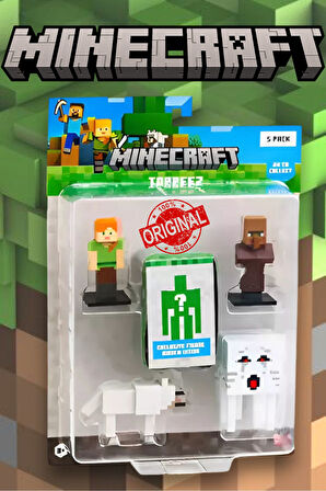 Minecraft 3D Figür Toppeez 5'li Set - MODEL 1