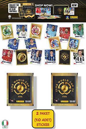 2 PAKET (10 STICKER) Panini America Club World Cup 2025 Albüm Major Futbol Klüplerler Dünya Kupası