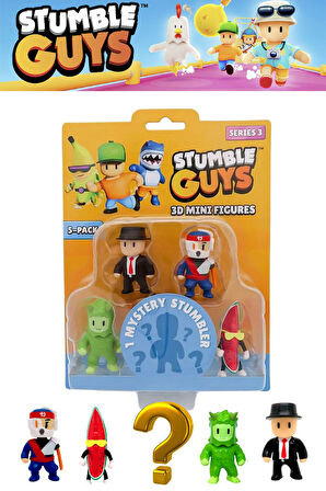 Stumble Guys 5 li Mini Figür Seti Seri 3 - 5 CM - Model 4