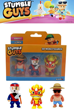 Stumble Guys 3 lü Mini Figür Seti Seri 3 - 5 CM - Model 4