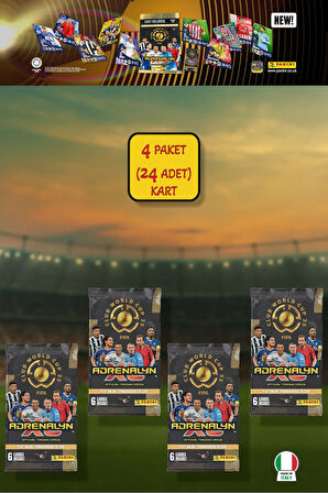 Panini Club World Cup 25 Futbolcu Kartları - 4’lü Paket (24 Kart)