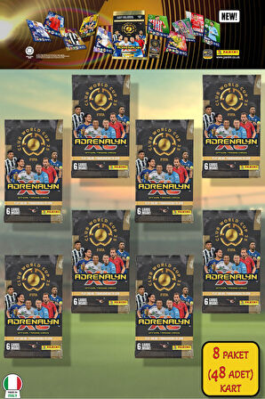 Panini Club World Cup 25 Futbolcu Kartları - 8’li Paket (48 Kart)