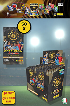 Panini Club World Cup 25 Futbolcu Kartları - 50’li Paket (300 Kart)