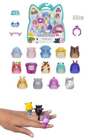 Squishmallows Mini Squish - a - longs 14 lü Figür + Yüzük Set Model 3