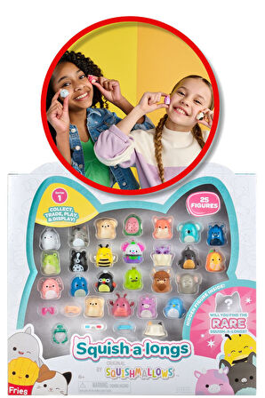 Squishmallows Mini Squish - a - longs 25 li Figür + Yüzük Set Model 1