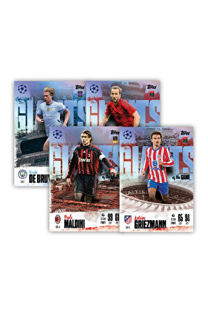 Match Attax Extra - Metal Kutulu Futbolcu Kartı Mega Tin 3 Giants Of The Game