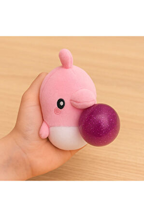 Plush Bubble Yumuşak Baloncuklu Asorti Hayvanlar - Sıkınca Ağızdan Balon Çıkıyor Seri Model 12