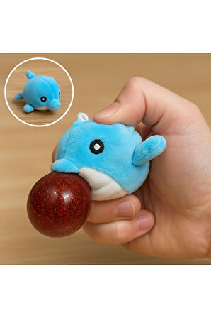 Plush Bubble Yumuşak Baloncuklu Asorti Hayvanlar - Sıkınca Ağızdan Balon Çıkıyor Seri Model 17