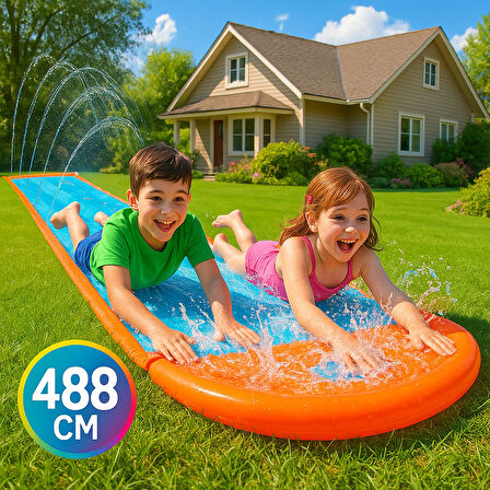 Yarışa Hazırmısın!..  2 Kişilik Su Kaydırağı - 488 CM X 138 CM - (52328)