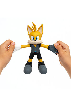 Netflix Sonic Prime Monster Flex Yumuşak Esnek Uzayan Strech Figür TAILS - 14 CM