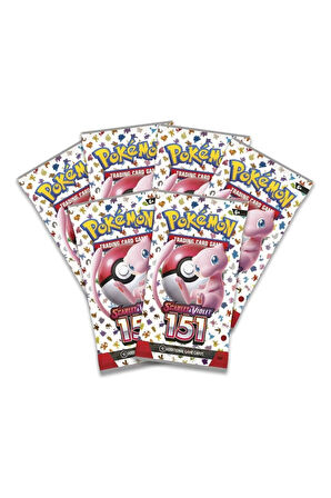 4 Paket (40 KART) Lisanssız Pokemon Oyun Kartı Tcg Scarlet & Violet 151 Booster Pack