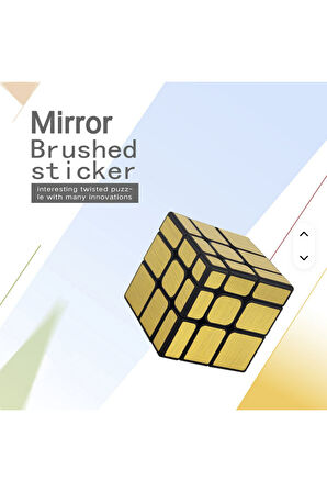 Moyu 3X3 Mirror Küp Altın Aynalı Parlak Zeka Küpü Akıl Küpü Küp