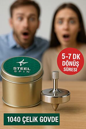 Stres Giderici Uzun Süre Dönebilen Profesyonel Ağır Metal Topaç - Odaklanma için Spin El Oyuncağı
