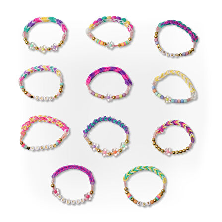 Rainbow Loom Braid & Bead Set – 2000 Lastik, 390 Boncuk, Auto Loom, Bileklik Yapım Kiti