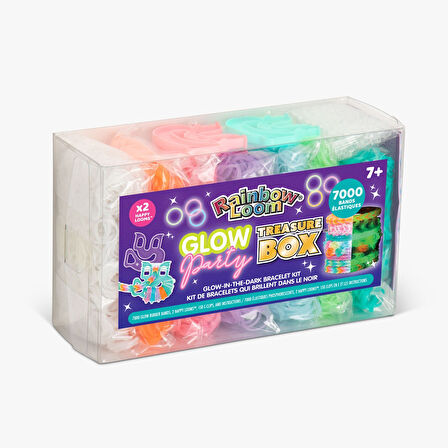 Rainbow Loom 7000 Parça Karanlıkta Parlayan Bileklik Seti - 2 Happy Loom, 150 Klips