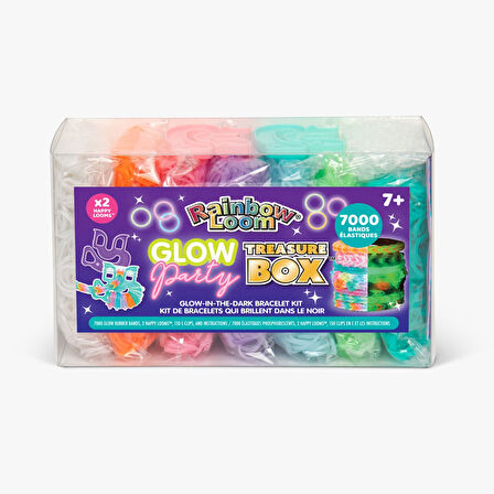 Rainbow Loom 7000 Parça Karanlıkta Parlayan Bileklik Seti - 2 Happy Loom, 150 Klips