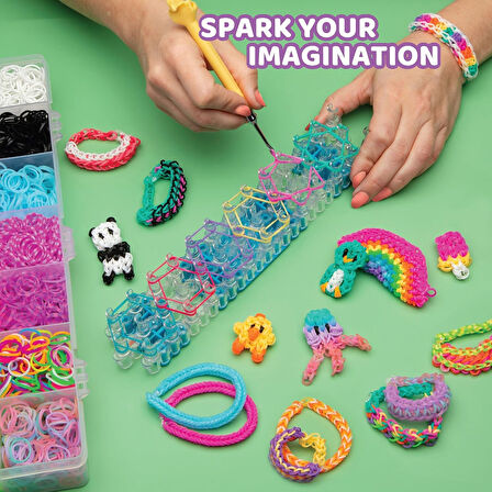 Rainbow Loom Mega Combo Set – 7.456 Parça Renkli Lastik Bileklik Yapım Kiti