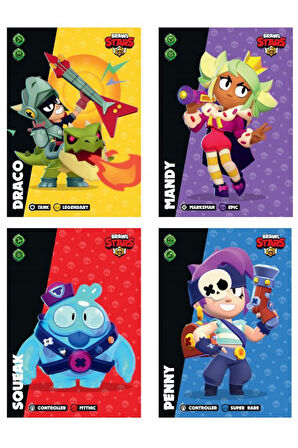 Brawl Stars Panini Resmi Kart Paketi: 20 Paket (120 Kart)