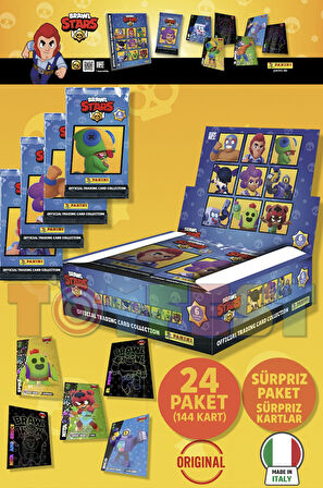 Brawl Stars Panini Resmi Kart Paketi: 24 Paket (144 Kart)