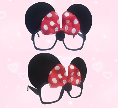 Minnie Mouse 3’lü Parti Kostüm Seti – Gözlük, Papyon ve Kuyruk Aksesuarları