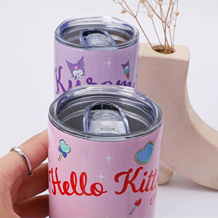 Hello Kitty Figürlü Metal Çelik Bardak Kupa Termos Mug - 26 CM X 17 CM