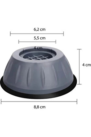 Çamaşır Kurutma Bulaşık Makinesi ve Buzdolabı İçin Titreşim Önleyici Yükseltici Ayak 4’lü Set