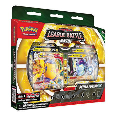 Pokemon Kart League Battle Deck N23 Miraidon Ex Ve Regieleki Vmax 60 Kart Zarlar Kutu Online Kod