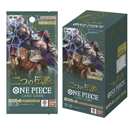8 Paket One Piece Card Game OP08 Two Legends Bandai Booster Pack Japonca 48 Kart