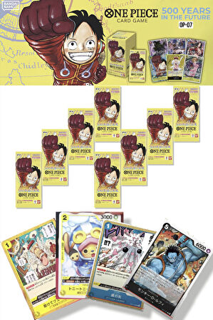 8 Paket One Piece Card Game OP07 500 Years Future Bandai Booster Japonca 48 Kart