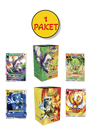 1 Paket MetaZoo Flex Deck Blazing Charge & Crushing Gust Koleksiyon Kartları 80 Kart