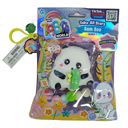 Taba World Bam Boo Panda Squishy Oyuncak Seri 1 Glow In The Dark Pom Pomlu