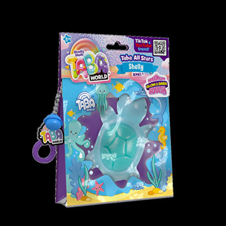 Taba World Shelly Deniz Kızı Kaplumbağa Squishy Oyuncak Seri 1 Glow In The Dark