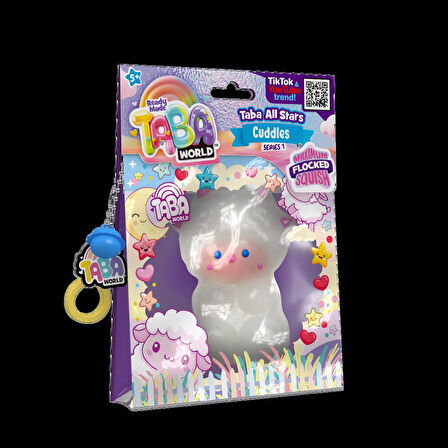 Taba World Cuddles Simli Bulut Squishy Oyuncak Seri 1 Pom Pomlu ve Anahtarlıklı