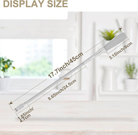 Bilgisayar Usb Led Okuma Lambası 14 Led 3 Kademe Dokunmatik Kısılabilir Işık 360° Esnek Kuğu Boynu