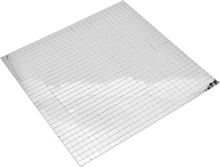 5’li Kendinden Yapışkanlı Silver Ayna Mozaik Disco Sticker Duvar Çerçeve Eşya Dekoratif Kaplama30x30