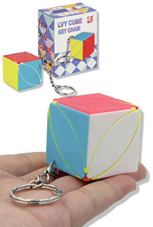 Skew Ivy Rübik Akıl Küpü Taşınabilir Anahtarlık Renkli Dayanıklı Magic Hızlı Dönüşlü Zeka Oyuncağı