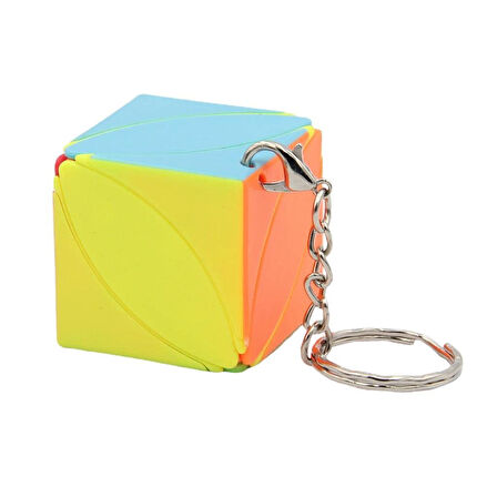 Skew Ivy Rübik Akıl Küpü Taşınabilir Anahtarlık Renkli Dayanıklı Magic Hızlı Dönüşlü Zeka Oyuncağı