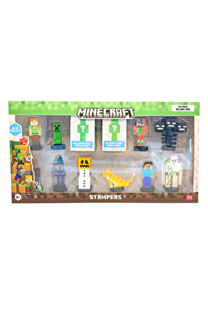 Minecraft 3D Figür Stamper 12'li  Delüks Set